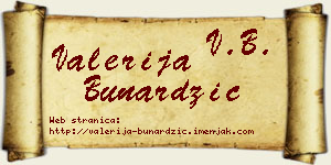 Valerija Bunardžić vizit kartica